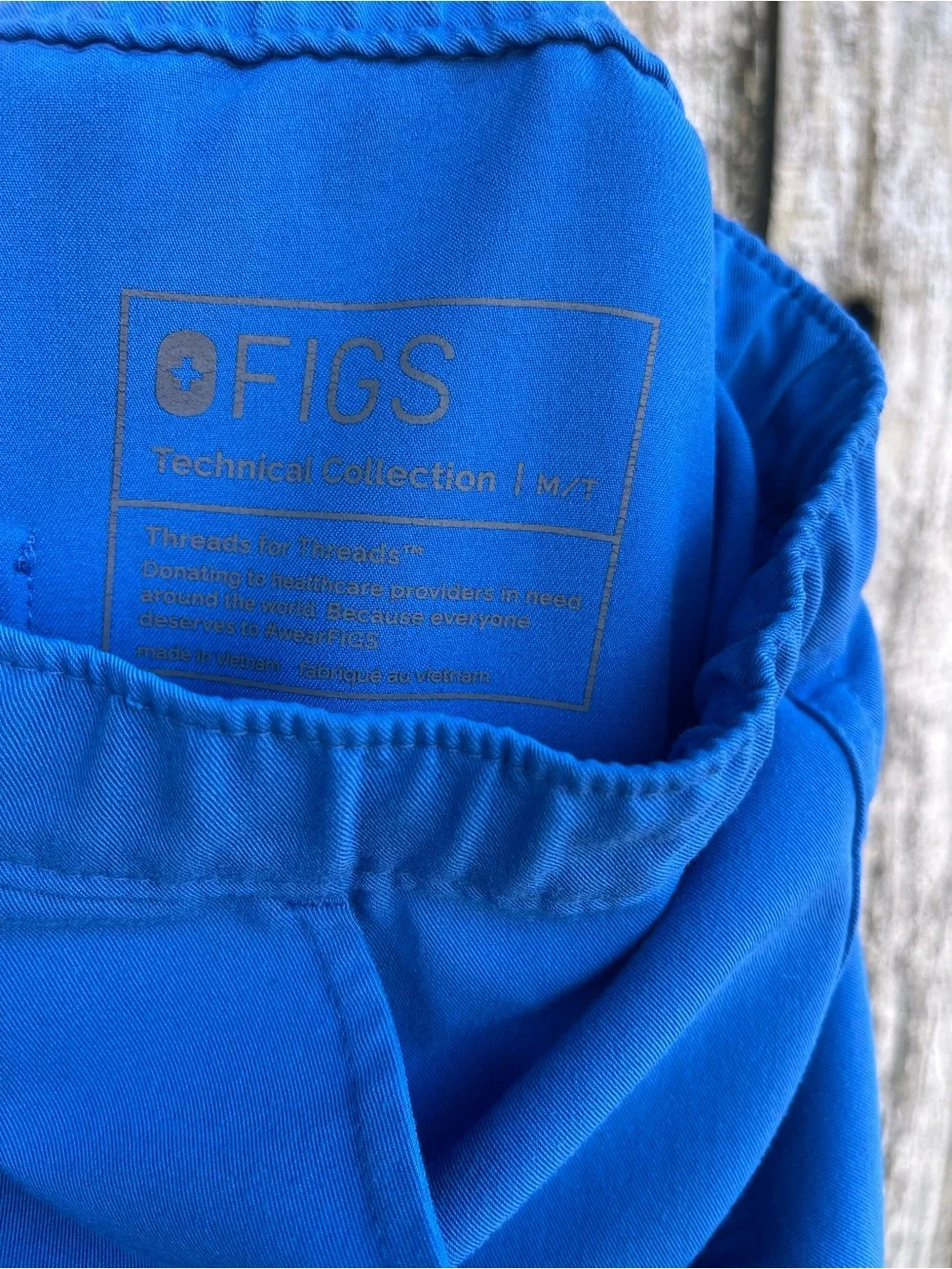 FIGS Men’s Cairo Cargo Scrub Pants Medium Tall Blue Straight Leg Medical